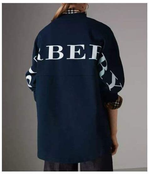 burberry logo printed cotton oversized sweatshirt|logo print cotton t shirt.